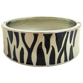 Silver Zebra design bangle