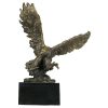 bronze tawny eagle on marble base