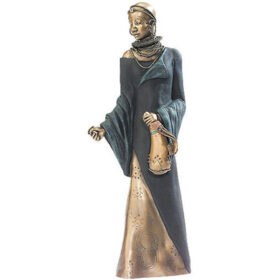 cold cast bronze Maasai woman