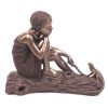 cold cast bronze Maasai boy