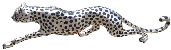 Bronze Crouching cheetah- Silver plated - Image 3