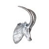 textured Aluminium sculpture of sable buck head of