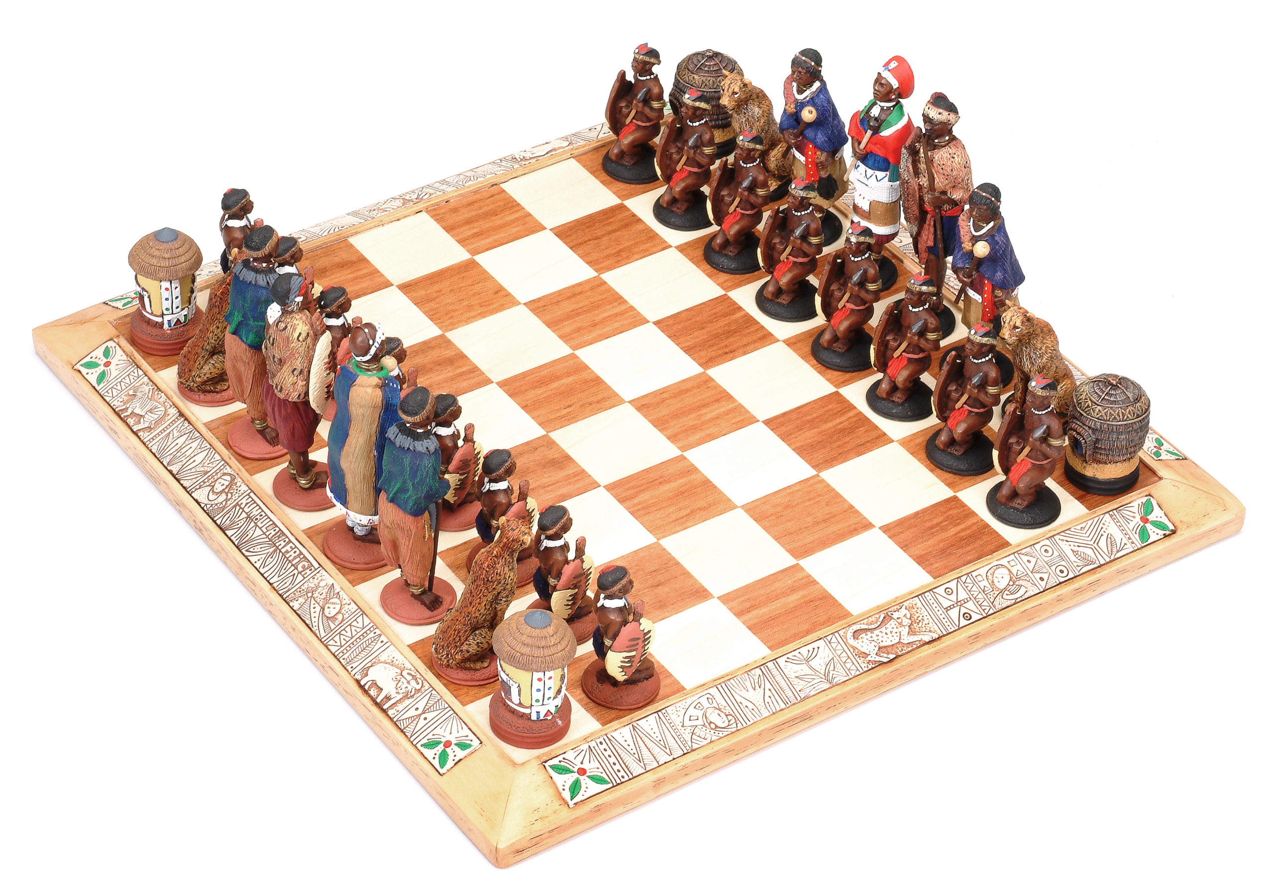Chess Sets Large Tribal Zulu And Ndebele Tc01 African Grace