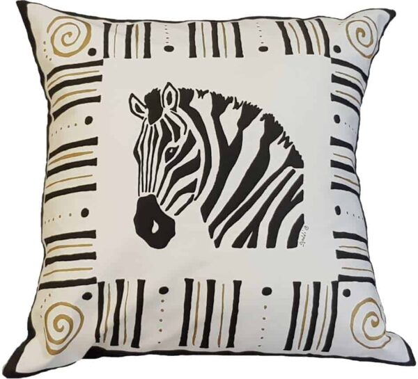 Cushion Cover - Zebra White