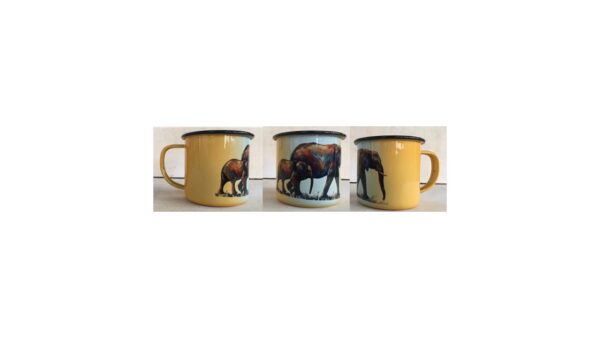 Elephant Water Colour Sunset 8cm Sublimated Mug (MOQ 6)