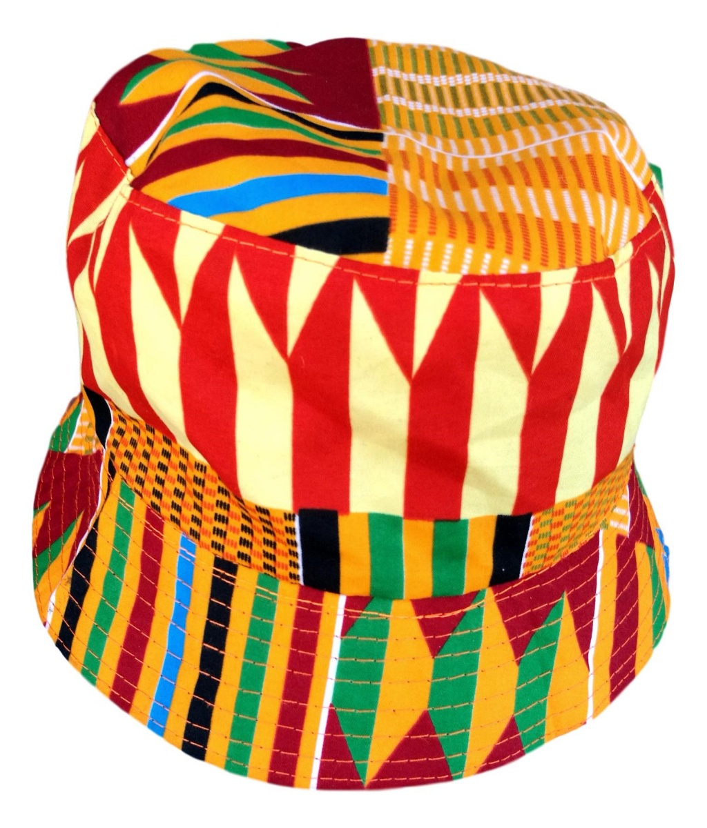 Hand Made African Print Reversible Bucket Hat - African Grace