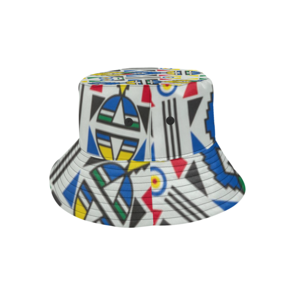 Hand made Ndebele print reversible bucket hat - Image 2
