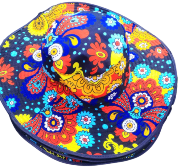 Funky Floral Beach Hat - Image 3