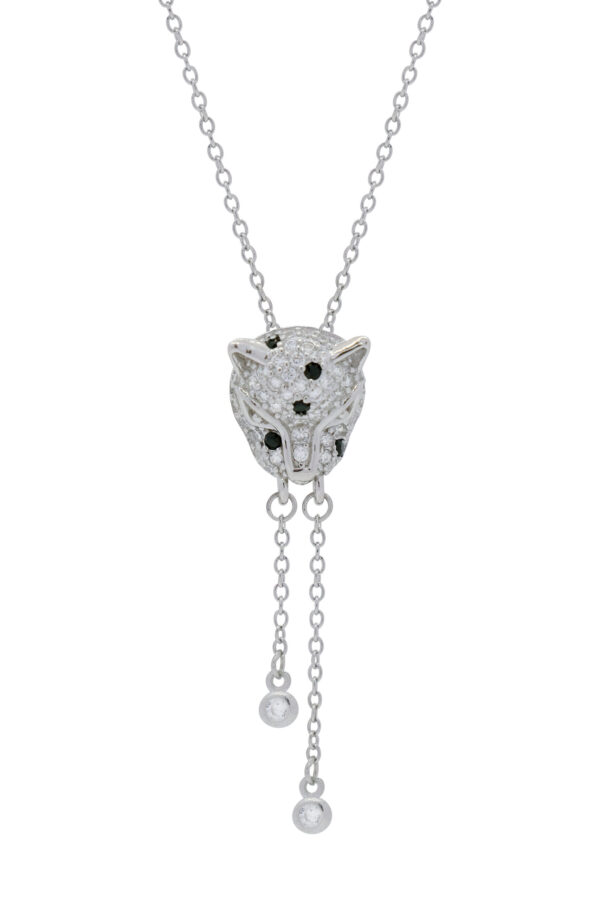925 STERLING SILVER LEOPARD CHOKER NECKLACE