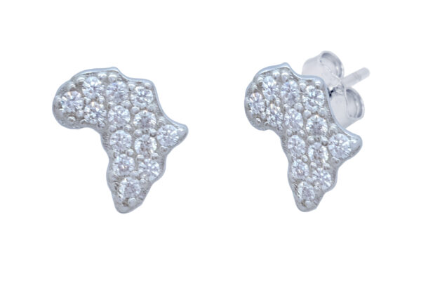 925 STERLING SILVER CZ AFRICA STUDS