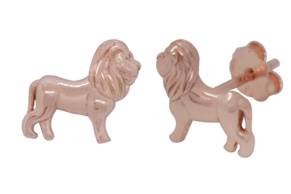 925 STERLING SILVER ROSE MY LION STUDS